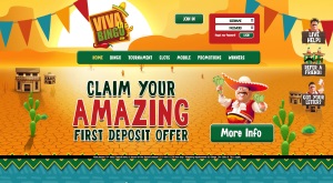Viva La Bingo Website Homepage
