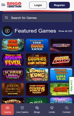 Bingo Britain mobile app