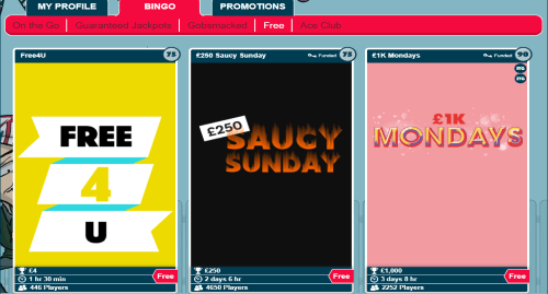 The Free Games at Blighty Bingo