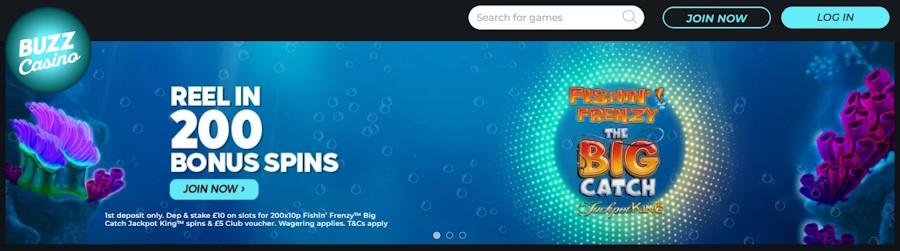 Buzz Casino landing offer