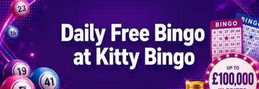 Daily Free Games at Kitty Bingo with up to £100,000 in Prizes
