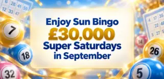 Play for £30,000 Every Saturday at Sun Bingo