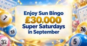 Play for £30,000 Every Saturday at Sun Bingo