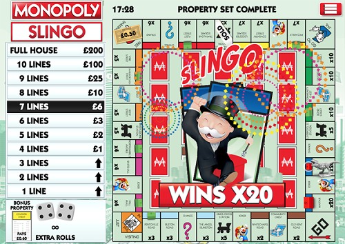 Monopoly Slingo game win