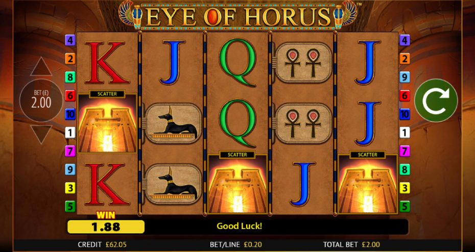 Eye of Horus Slot gameplay