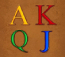 AKQJ symbols