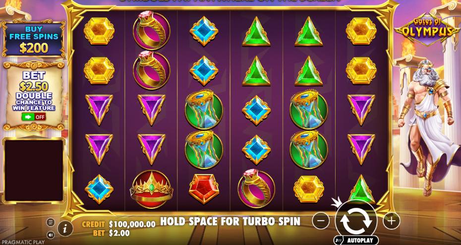 Gates of Olympus Slot gameplay