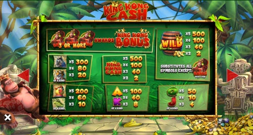 King Kong Cash Slot Paylines
