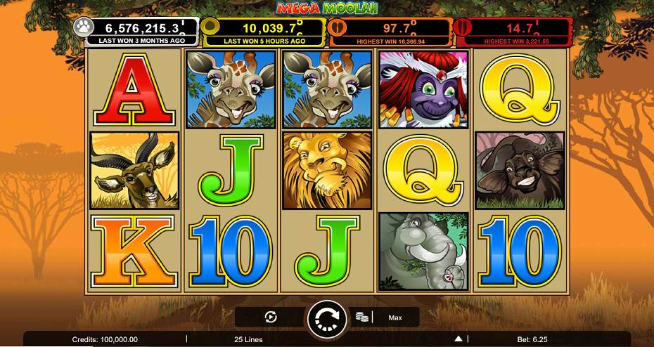 Mega Moolah Slot gameplay