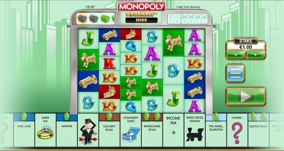 Monopoly Megaways Slot gameplay