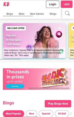 Kitty Bingo mobile app