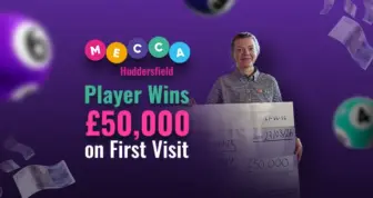 Mecca Huddersfield Player Wins £50K Jackpot on First Visit