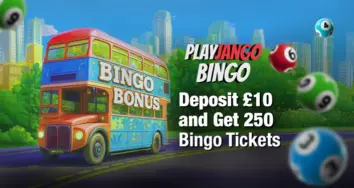 Get 250 Bingo Tickets with Play Jango’s Welcome Offer