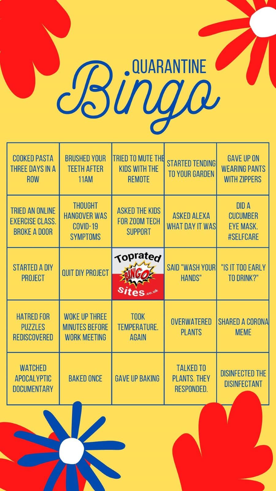 Quarantine bingo