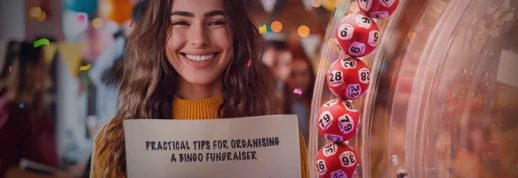 girl hold bingo fundraiser