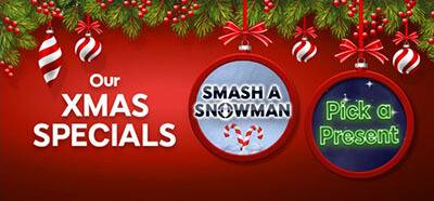 Find a variety of 'Xmas Specials' at Red Bus Bingo and win many games bonus rewards