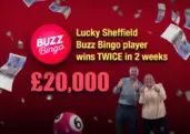 Buzz Bingo Player Celebrates Astonishing £20,000 Double Win