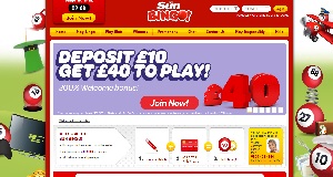 Sun Bingo homepage