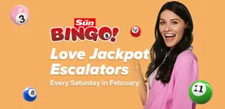 Feel the Love with Sun Bingo’s February Jackpot Escalators