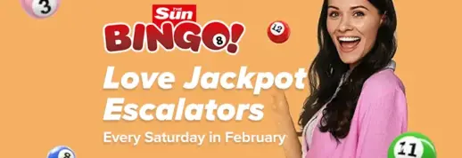 Sun Bingo Love Jackpot Escalators – £50K Each Week