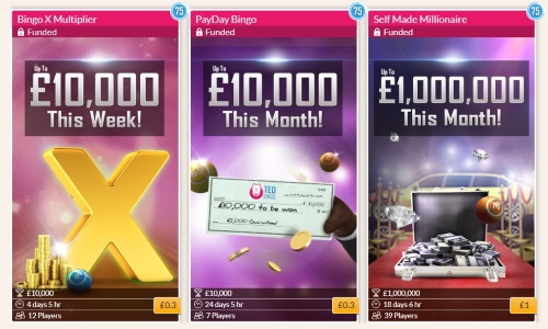 Mega Jackpot Promotions at Ted Bingo