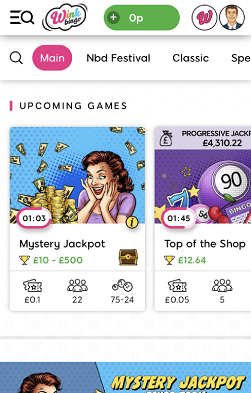 Wink Bingo mobile app